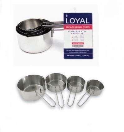 Loyal Measuring Cups 4pc Stainless Steel