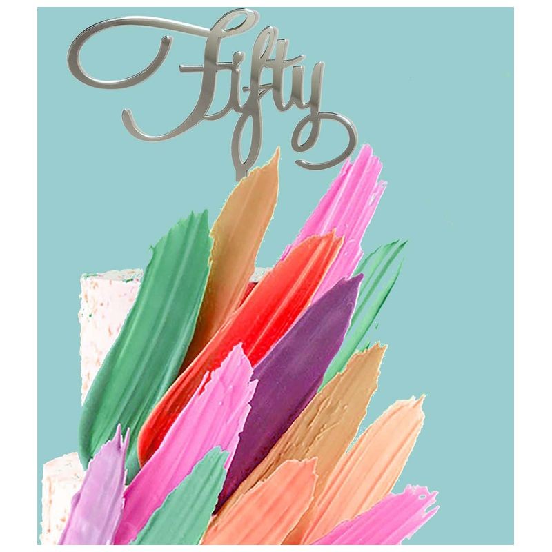 Number FIFTY Cake Topper (MIRROR)