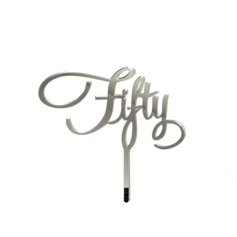 Number FIFTY Cake Topper (MIRROR)