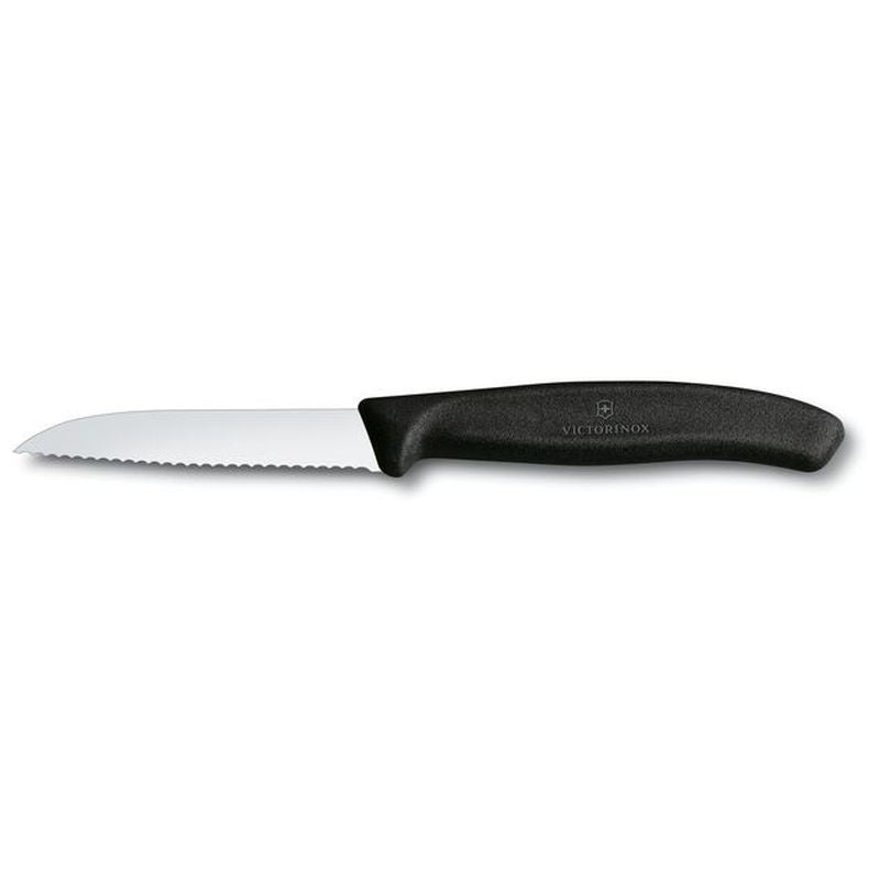 Victorinox Paring Knife Wavy Edge 6.7433 Black 8cm
