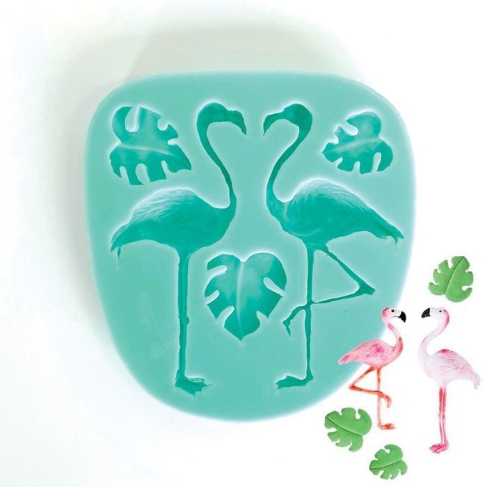 Flamingo and Banana leaf silicone mould