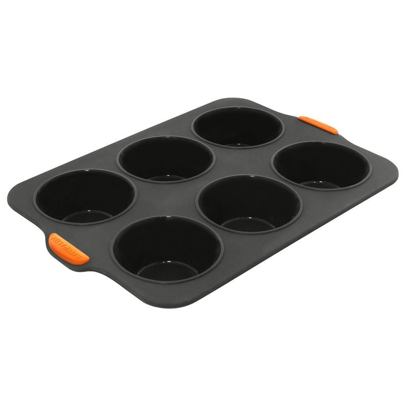 Bakemaster Silicone Large Muffin Pan 6 cup 35.5 X 24.5CM (9 X 4.5CM) - GREY