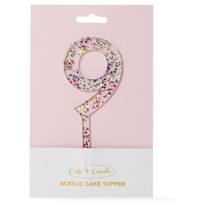 rainbow-glitter-number-9-cake-topper