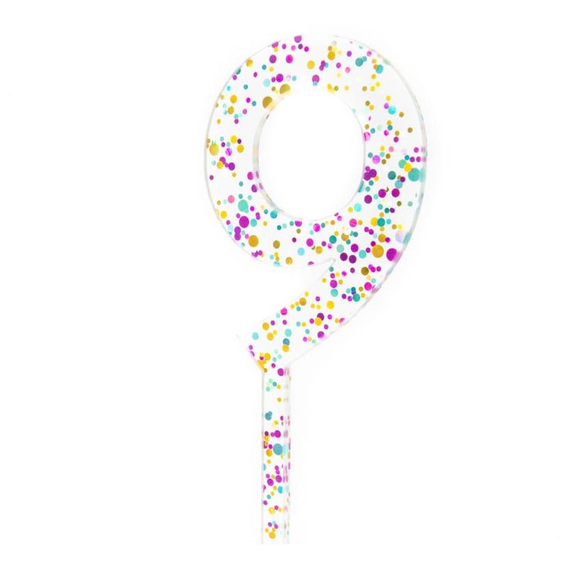 rainbow-glitter-number-9-cake-topper