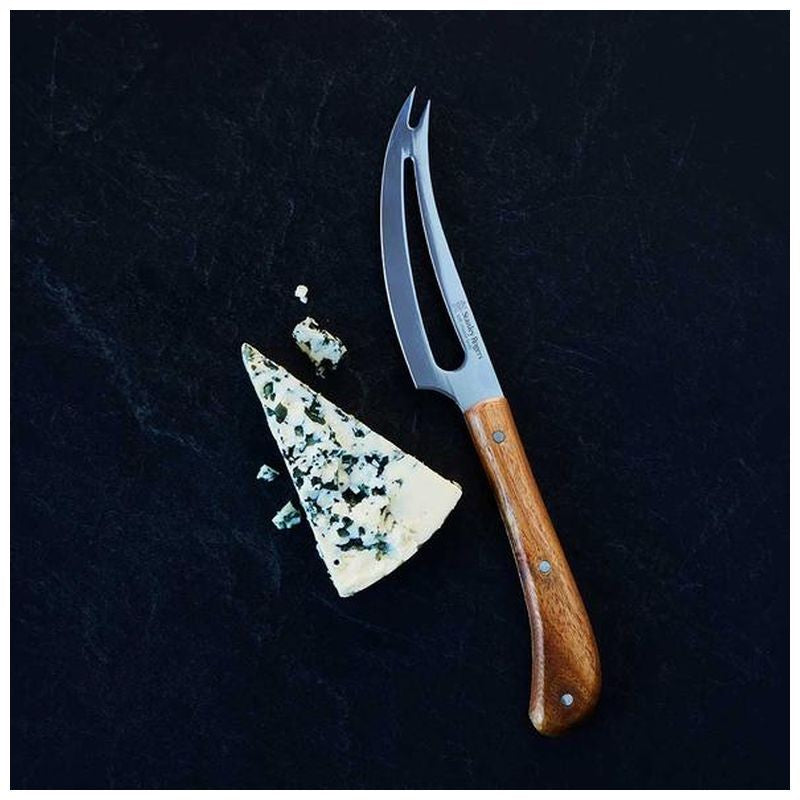 Pistol Grip Acacia Slotted Soft Cheese Knife