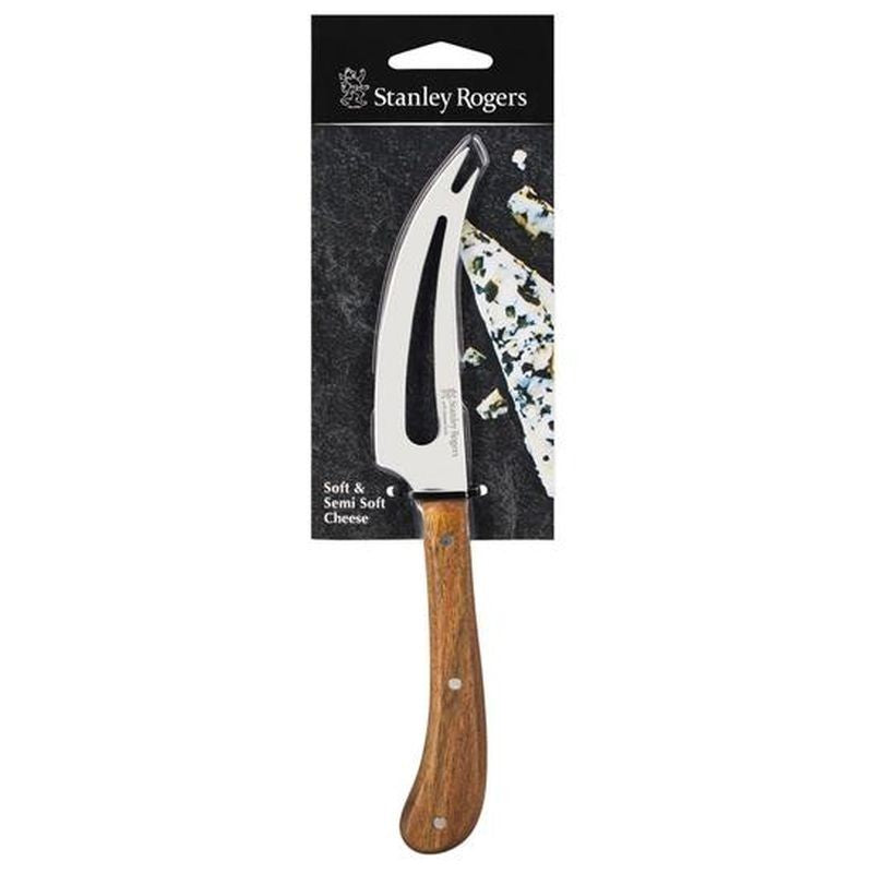 Pistol Grip Acacia Slotted Soft Cheese Knife