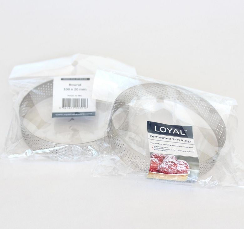 Loyal 100mm Perforated Tart Ring S/S