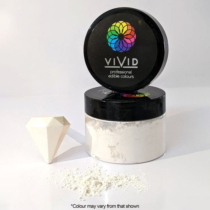 Vivid Edible Metallic Dust - Platinum White 50g