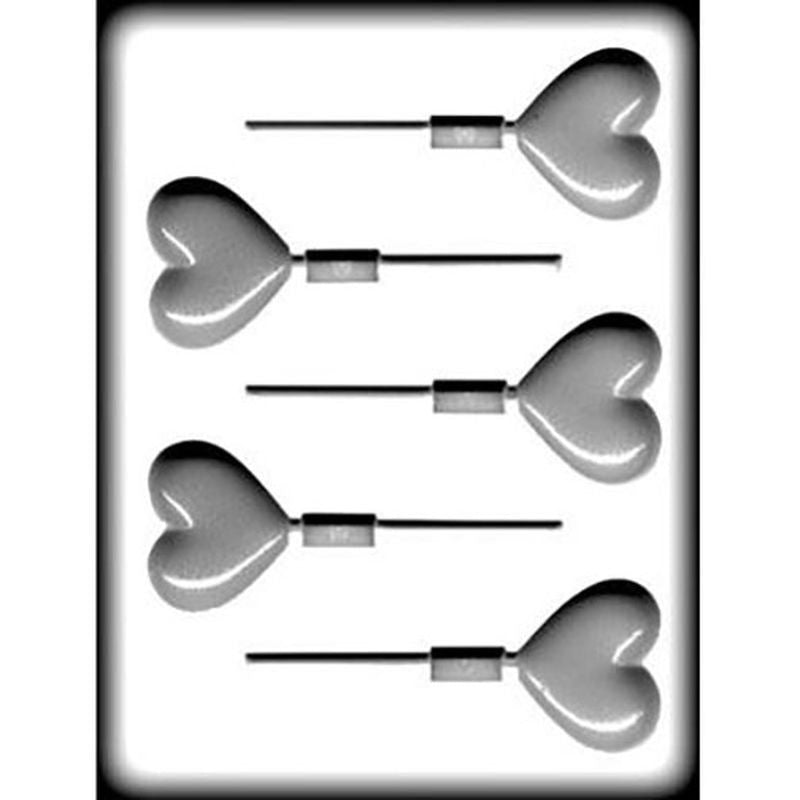 Heart Puffy Sucker Medium Hard Candy Mould
