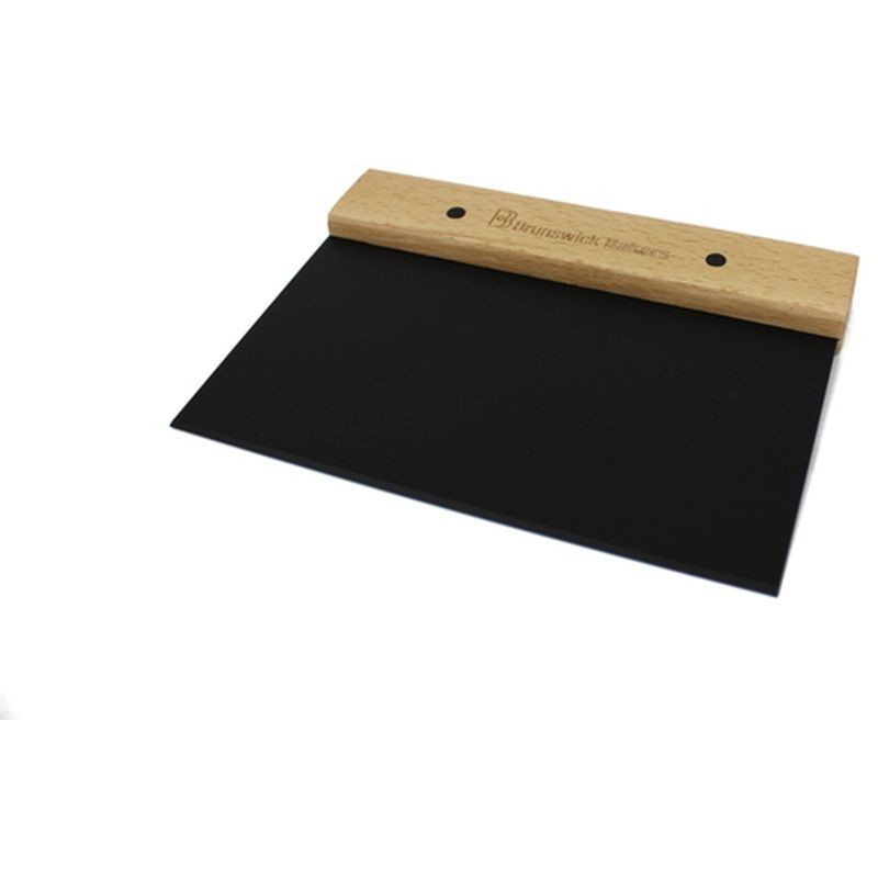 Brunswick Bakers Stainless Steel Dough Scraper with Wooden Handle