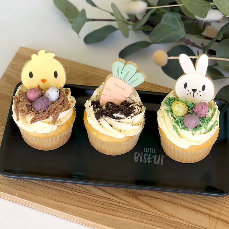 Easter Mini Cutter & Embosser Set (Little Biskut) by Custom Cookie Cutters