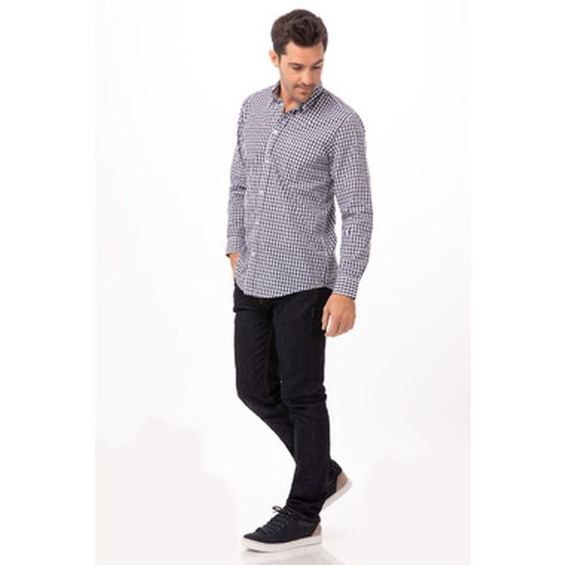 Chef Works Gingham Mens Dress Shirt D500