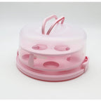 sharp-living-cake-box-double-muffin-carrier-round-pink