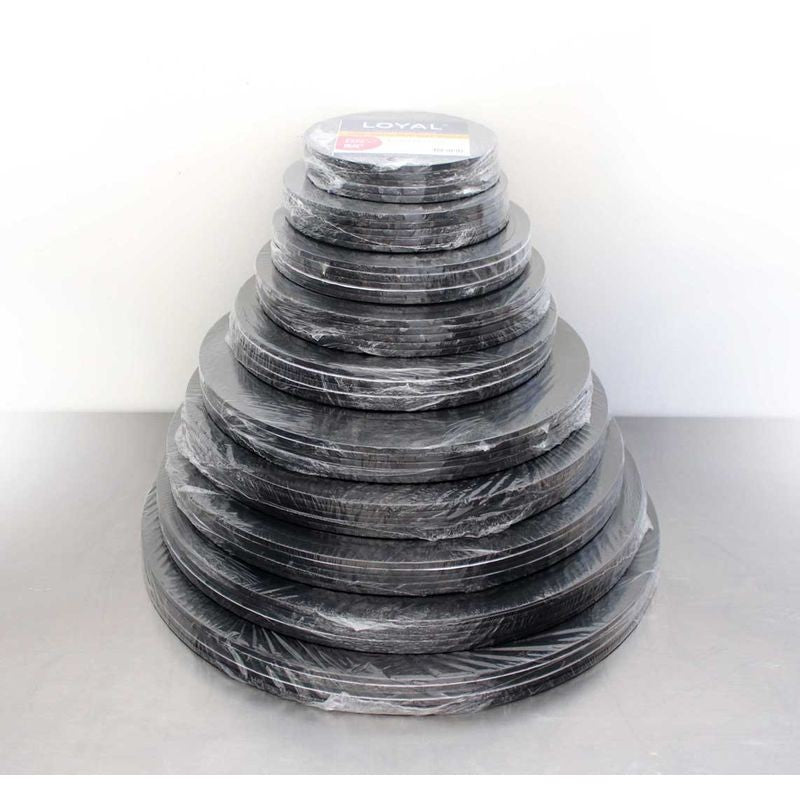 mondo-cake-board-masonite-round-black-9inch