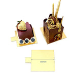 Loyal Dessert/Slip Board + Tab - Square - 80mm Gold - 50 pack