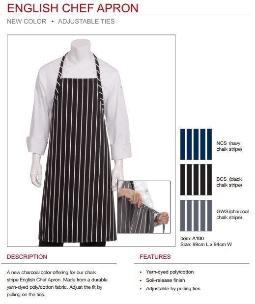 Chef Works English Butcher Apron A100