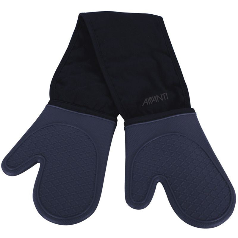 Avanti Silicone Double Oven Mitts - Charcoal