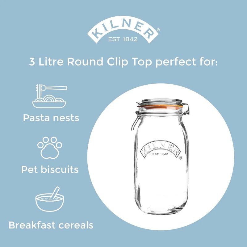 Kilner Clip Top Round Jar 3 Litre