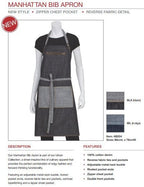Chef Works Manhattan Bib Apron AB034