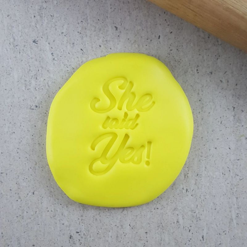 custom-cookie-cuttters-she-said-yes-embosser-60mm