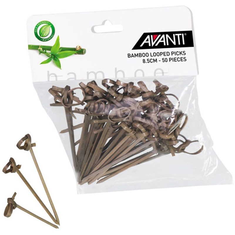 Avanti Bamboo Looped Picks - 8.5cm - 50 Piece Pack
