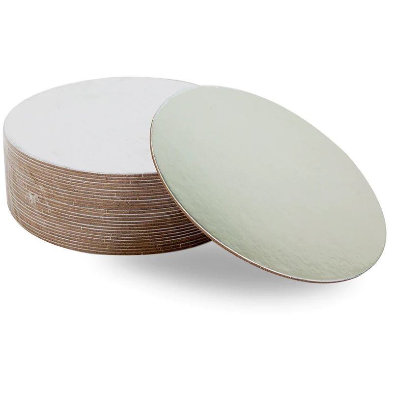 Mondo Cake Board Compressed Round - Silver - 7inch