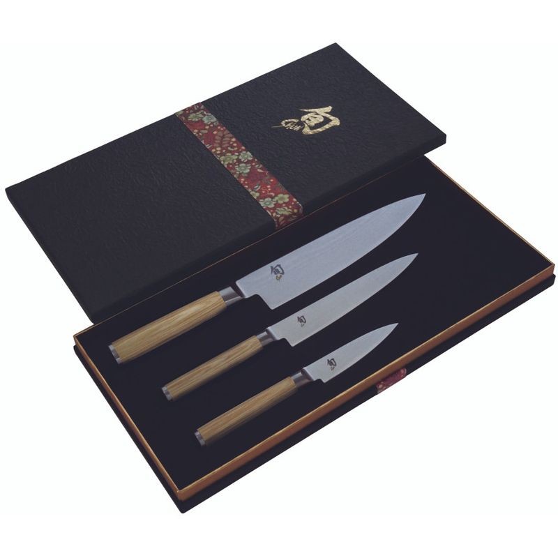 Shun Kai Classic White 3 Piece Chefs Knife Set