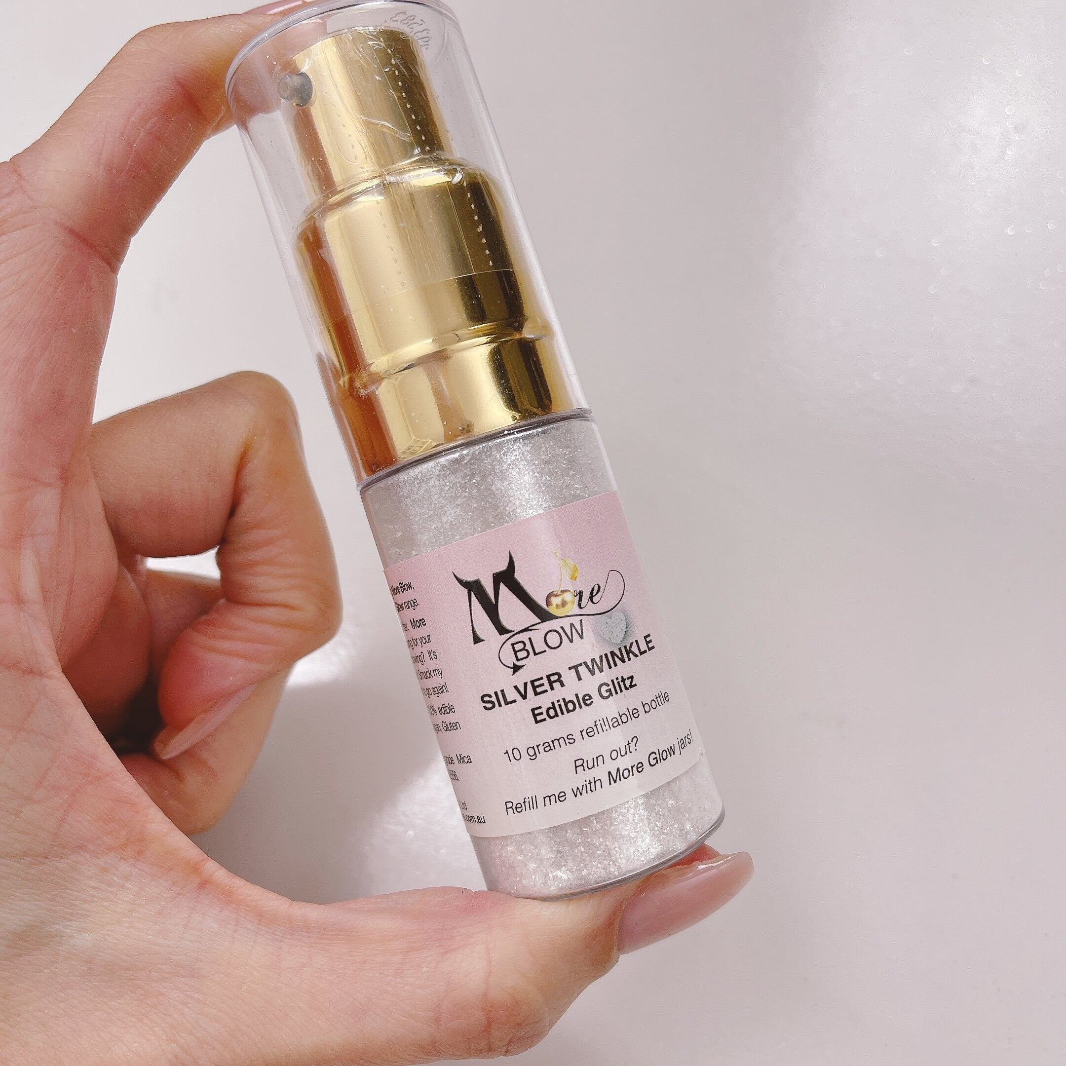 More Blow The Ultimate Glitter Puffer Spray - Silver Twinkle 10g
