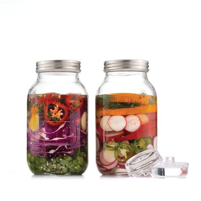 Kilner Set Of 2 Fermentation Jars 1 Litre