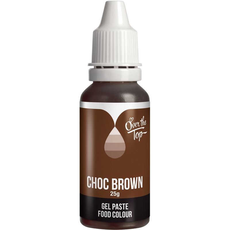 Over The Top Gel Paste Food Colour 25g - Choc Brown