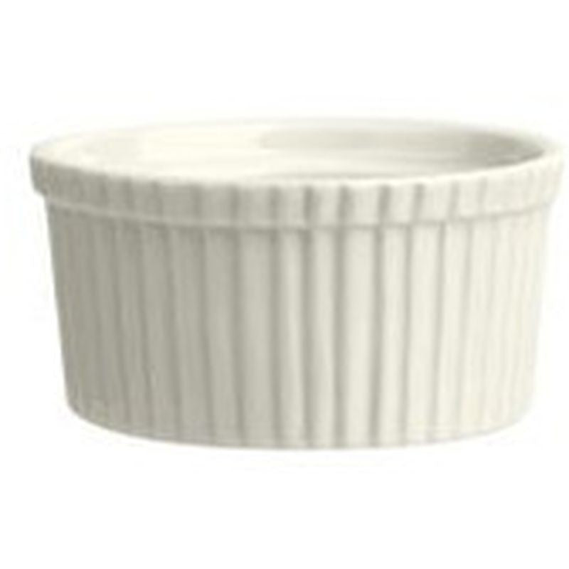 Duraceram Ribbed Souffle Dish - 76mm Ivory