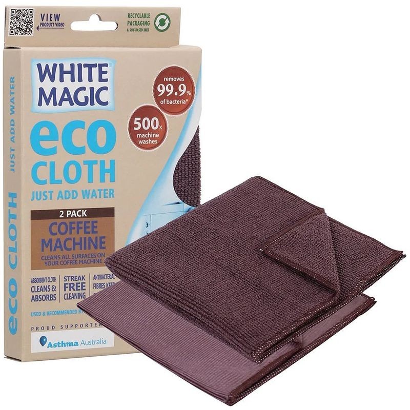 White Magic Eco Cloth - Coffee Machine 2 pack