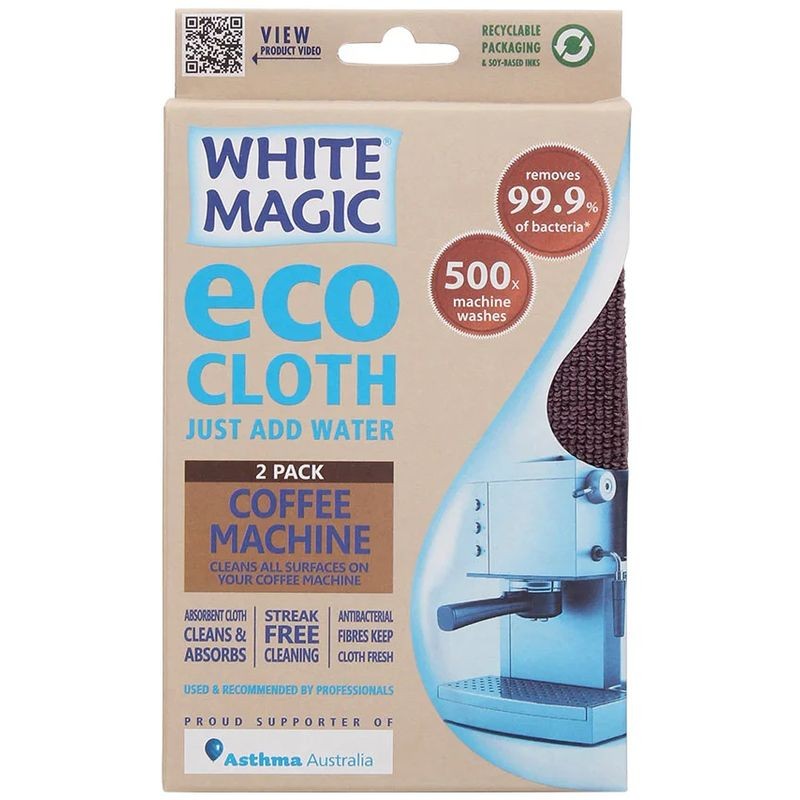 White Magic Eco Cloth - Coffee Machine 2 pack