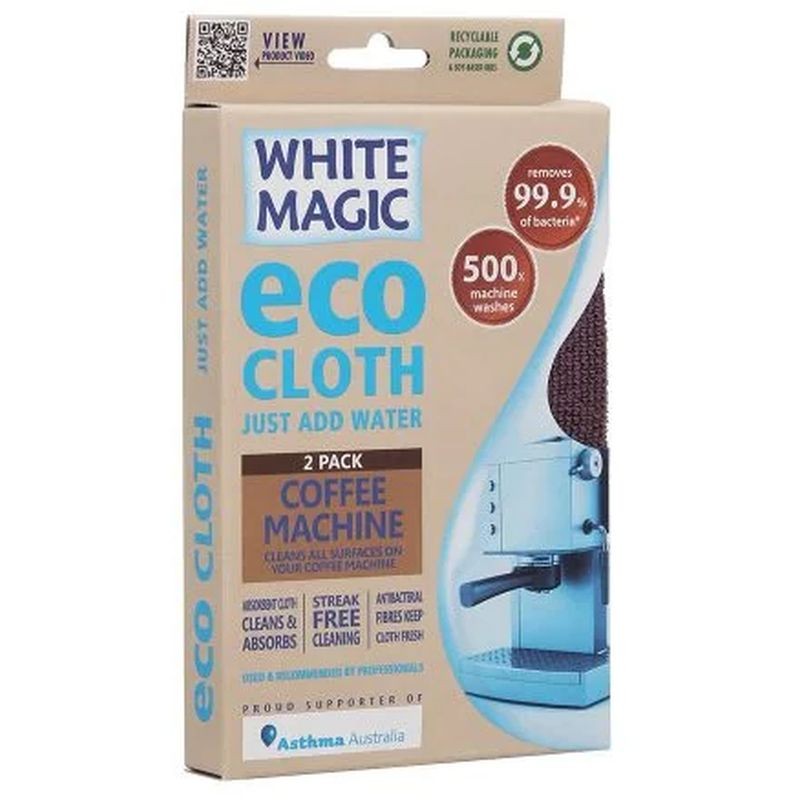 White Magic Eco Cloth - Coffee Machine 2 pack