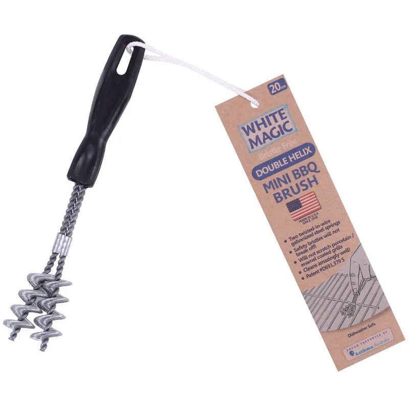 White Magic Mini Double Helix Barbecue Brush