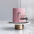 Cake Topper Happy Birthday Acrylic Square Rose Gold