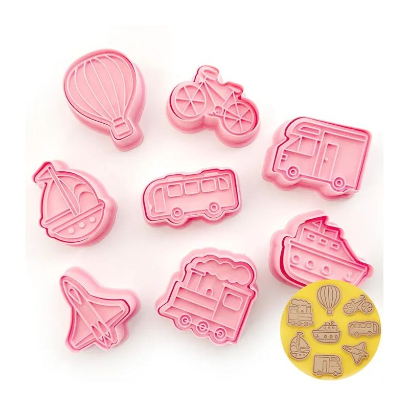 Cake Craft Cookie Cutters - Travel Vehicles - 8 pieces