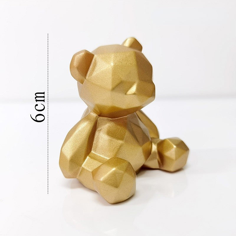 cake-topper-geo-bear-6-5cm-silver