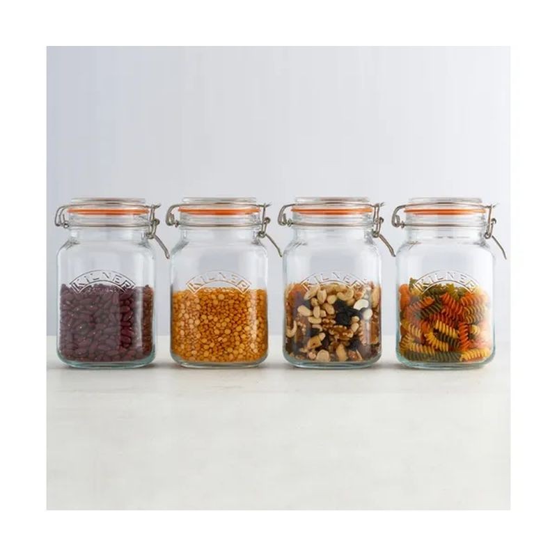 Kilner Clip Top Square Jar 2L