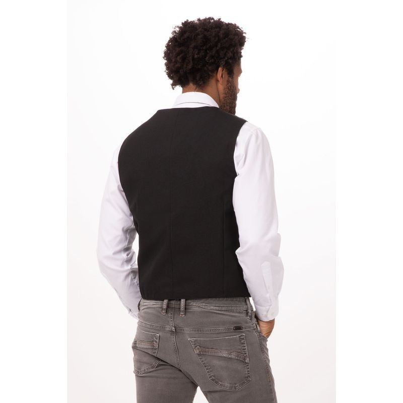 Chef Works Men's Black Basic Vest - VPME-BLK