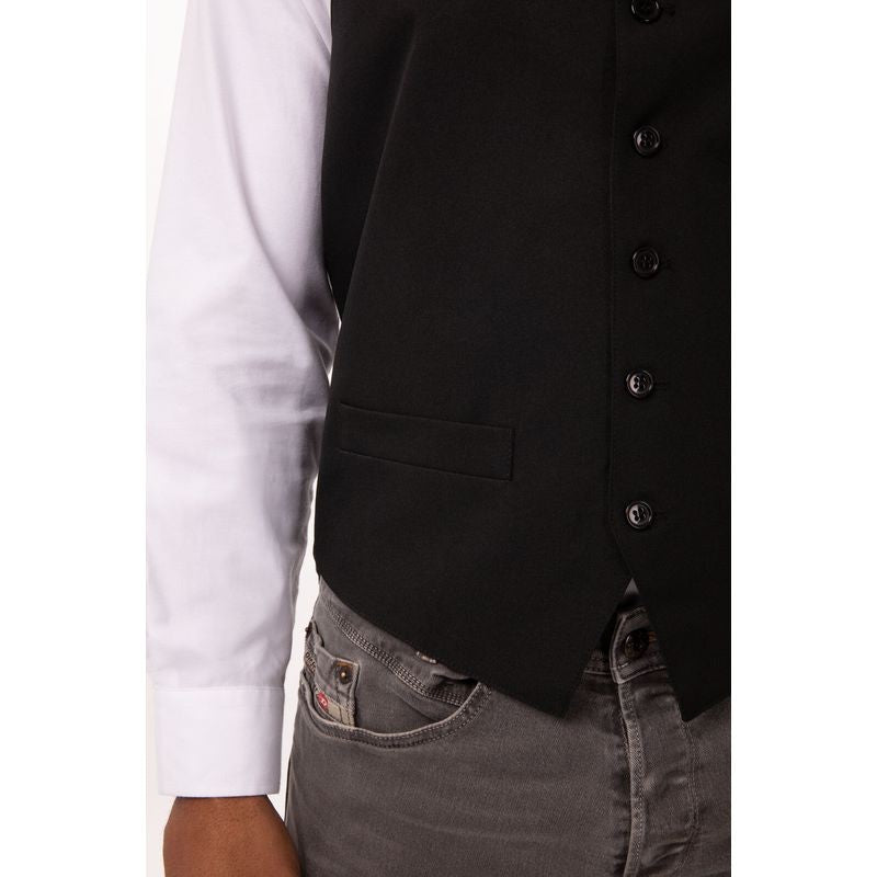 Chef Works Men's Black Basic Vest - VPME-BLK