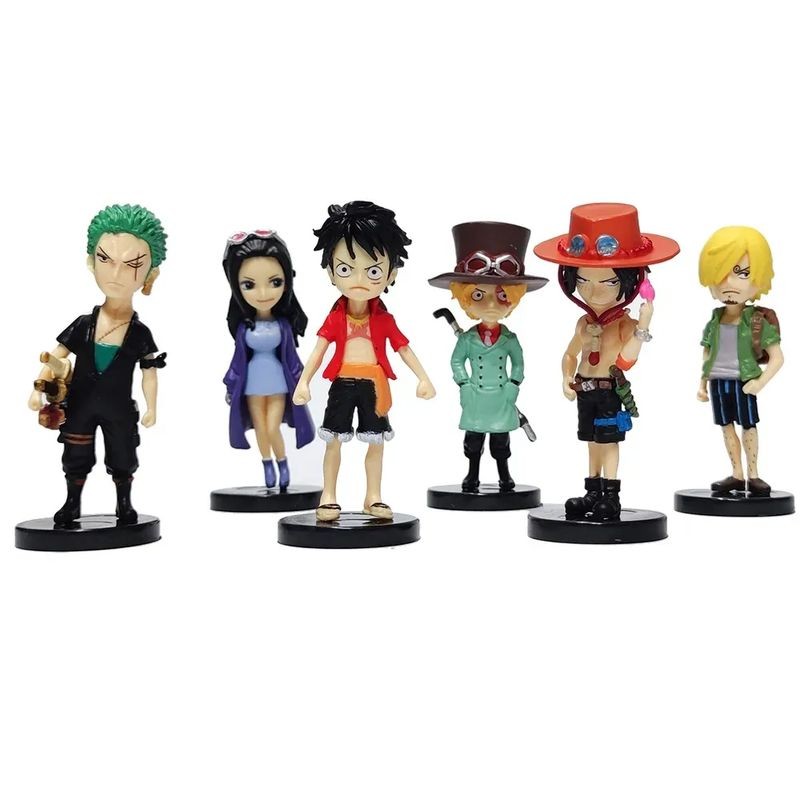 Cake Topper One Piece Figure 6pc set - set 1