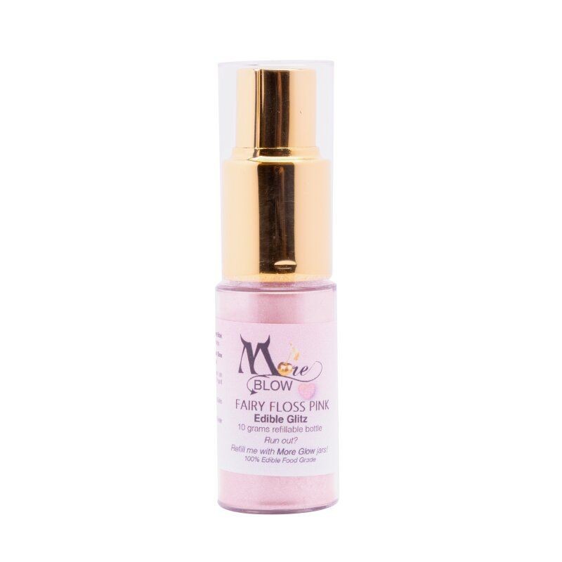 More Blow The Ultimate Glitter Puffer Spray - Fairy Floss Pink 10g