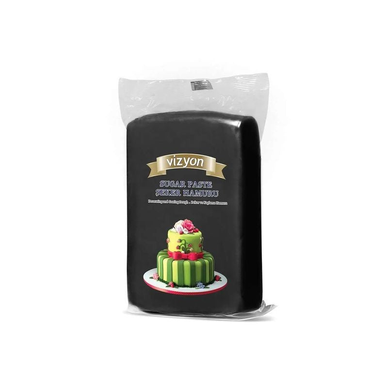 Vizyon Fondant Sugar Paste - Black 250g