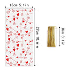 Valentines Day Cellophane Bags 100pc
