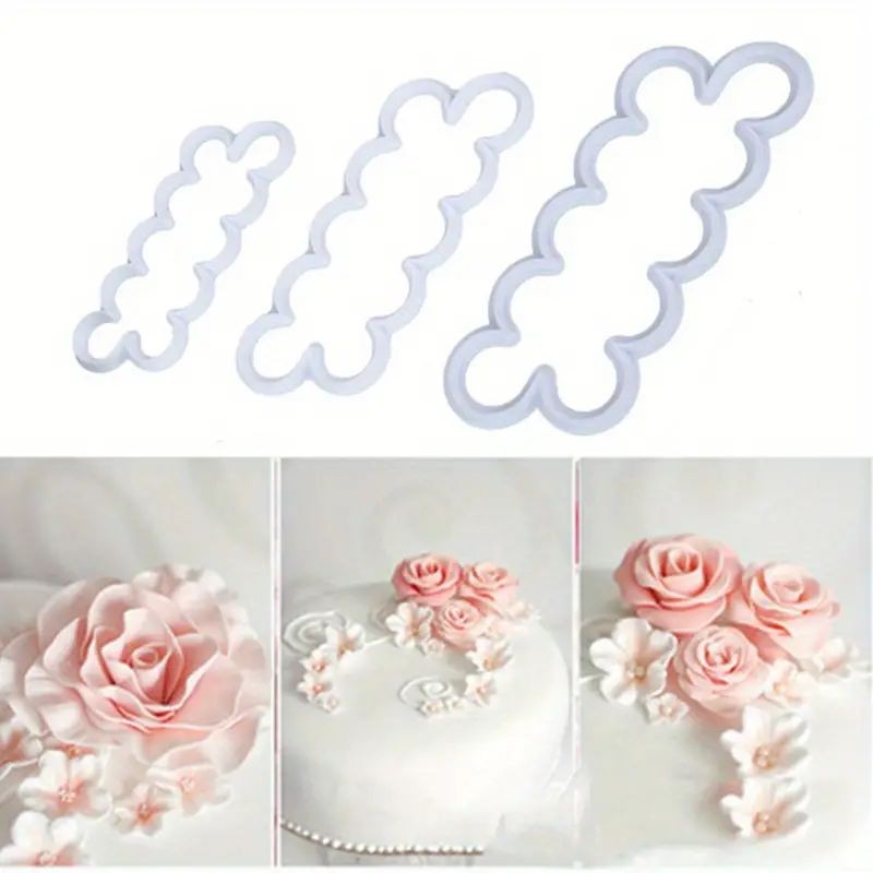 Rose Fondant Cutter 3pc Set