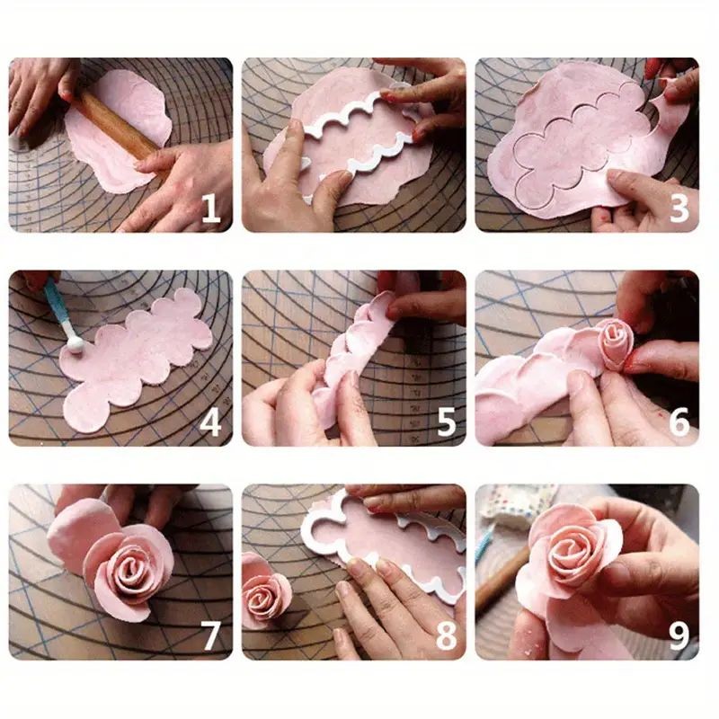 Rose Fondant Cutter 3pc Set