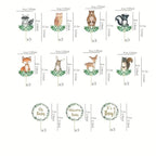 Welcome Baby Woodland Animal Cupcake Toppers 33pcs