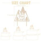 Wooden One Happy Camper Cake Topper