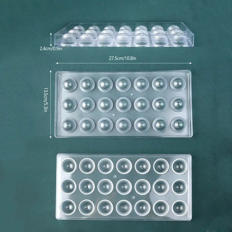 Plastic Chocolate Mould Spherical Shape 21 cavity